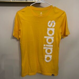 Adidas Boys Regular Fit Size 10-12 Yellow T-Shirt NWOT Never Worn